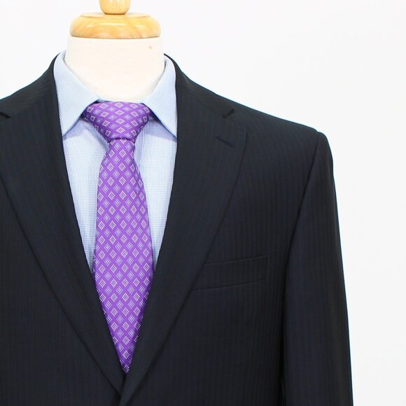 Jack Victor 40R 36x31 Brown Striped 2-Button Suit R316 - Picture 7 of 16